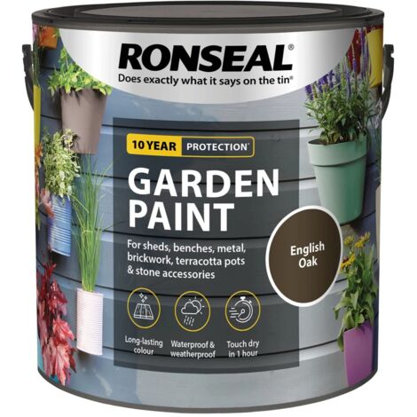 Ronseal Garden Paint English Oak 2.5 litre RSLGPEO25L