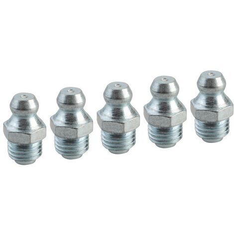 Faithfull AGN8423 Grease Nipple Straight M8 x 1.0 Pack 5 FAIGGN8100M
