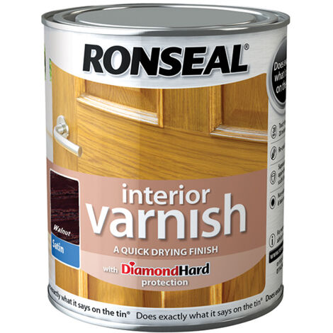 Ronseal Interior Varnish Quick Dry Satin Walnut 250ml RSLIVSWN250