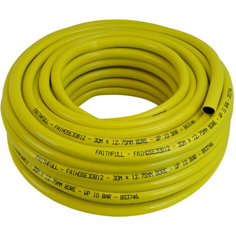 Faithfull Heavy-Duty Reinforced Builder's Hose 30m 12.5mm (1/2in) Diameter FAIHOSE30B12