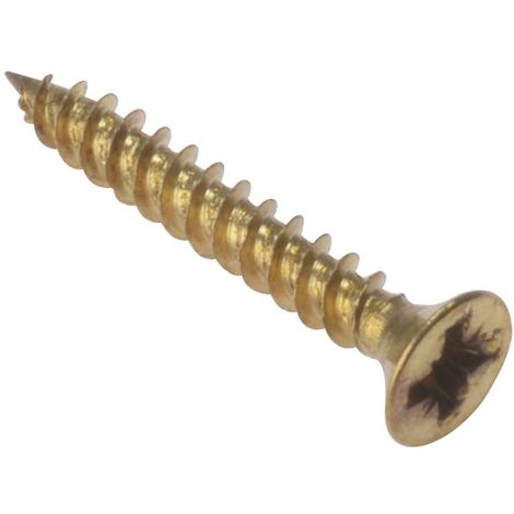 Forgefix General Purpose Pozi Screw 1In x 8 Electro Brass (1/3)