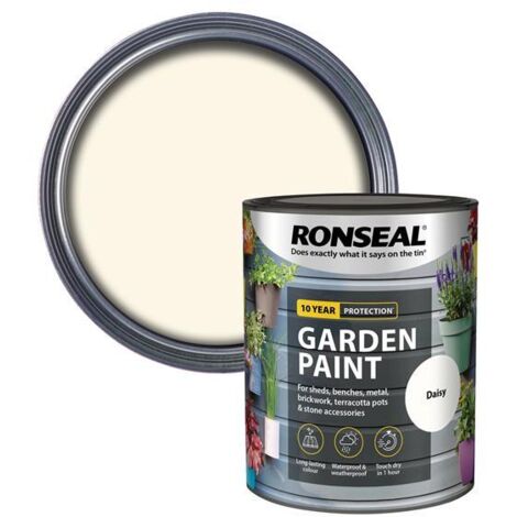 Ronseal 37410 Garden Paint Daisy 750ml Exterior Outdoor Wood Shed Metal Brick