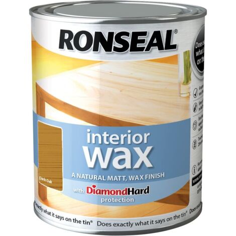 Ronseal 36881 Interior Wax Dark Oak 750ml RSLIWDO750 (1/3)