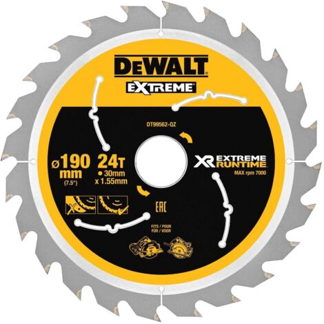 Flexvolt Xr Circular Saw Blade 190 X 30Mm X 24T