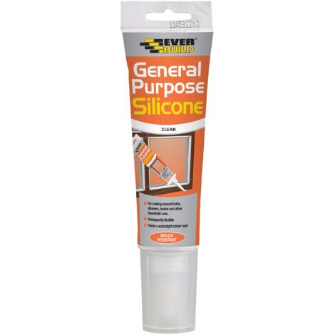 Everbuild EASIGPCL General Purpose Easi Squeeze Silicone Sealant Clear 80ml EVBGPSESQCL