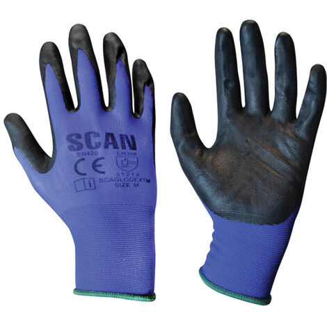 Scan N550118 Max. Dexterity Nitrile Gloves - Medium Size 8 SCAGLODEXTM (1/3)
