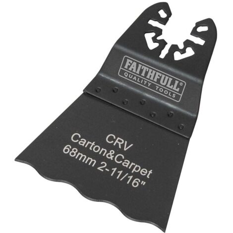 Faithfull Multi-Functional CrV Serrated Wavy Edge Saw Blade, 68mm, Model FAIMFSER68