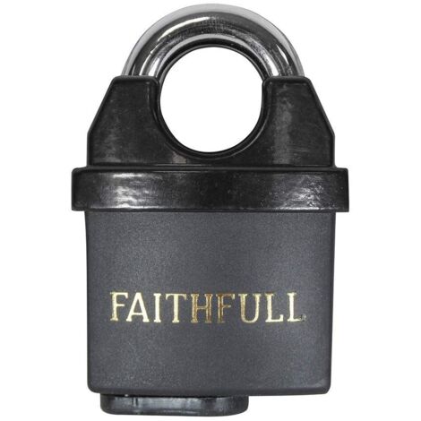Faithfull PVC Coated Brass Padlock, 50mm, Model FAIPLB50WP
