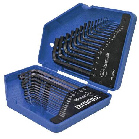 Faithfull Metric/Imperial Hex Key Set, 30 Piece (0.7-10mm 0.028-3/8in) FAIHKS30MAF (1/3)