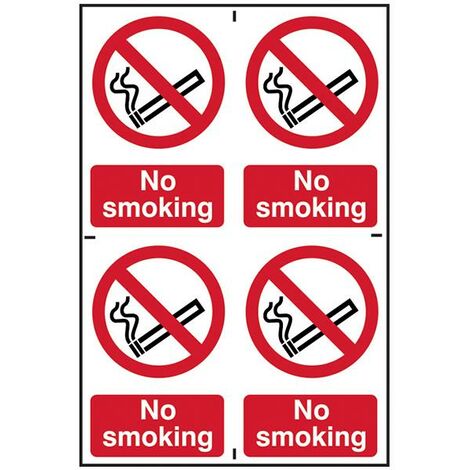 Scan 0552 No Smoking - PVC 200 x 300mm SCA0552