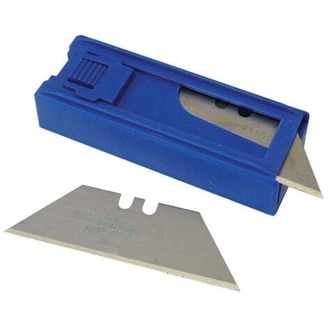 Faithfull Heavy-Duty Trimming Knife Blades Dispenser (10 Pieces) - Durable Replacement Blades for Precision Cutting (1/4)