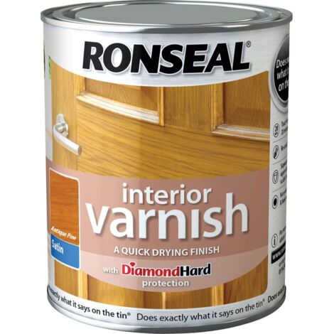 Ronseal Interior Varnish Quick Dry Satin Antique Pine 250ml RSLIVSAP250