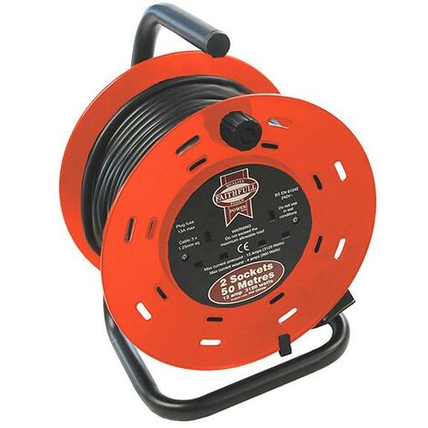 Faithfull Open Drum Cable Reel 240V 50m 13A (1/3)