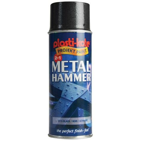 Plastikote Metal Paint Hammer Spray Black 400ml (1/3)