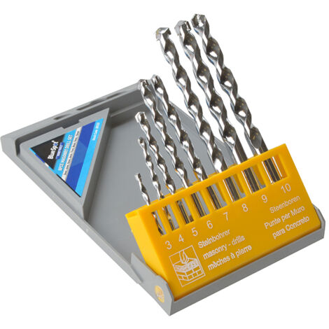 Bluespot Tools Masonry Drill Set, 8 Piece 3-10mm (1/4)