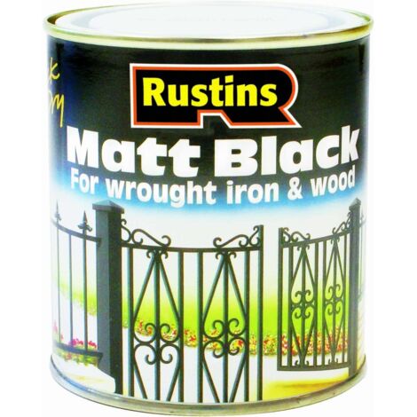 Rustins Matt Black Paint Quick Drying 1 Litre