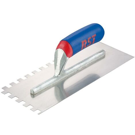R.S.T. RTR6260S Notched Trowel Square 10mm² Soft Touch Handle 11 x 4.1/2in RST6260ST