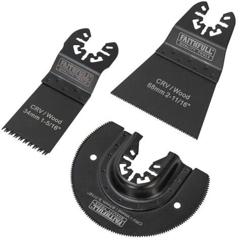Faithfull MT00TB1702 Multi-Function Tool Blade Set, 3 Piece FAIMFKIT3