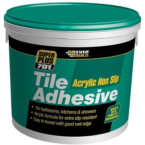 Everbuild NS02 701 Acrylic Non Slip Tile Adhesive 3.75kg EVBNS02