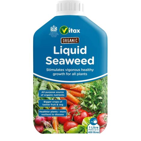 Vitax Organic Liquid Seaweed Concentrate 1 Litre for Plants, Flowers & Vegetables (1/2)
