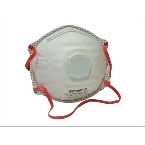 SCAN Moulded Disposable Masks Valved FFP3 Very Fine Dust Protection Non Medical