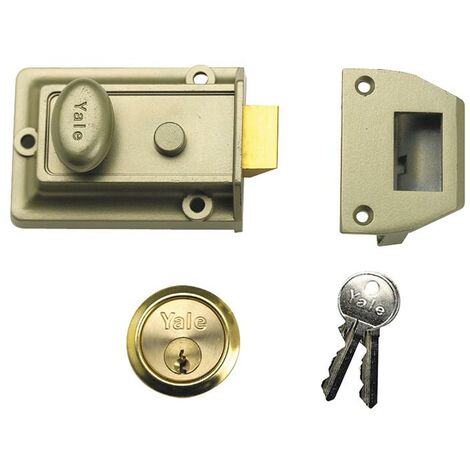 Yale P77 Nightlatch 60mm Backset - Brass Finish