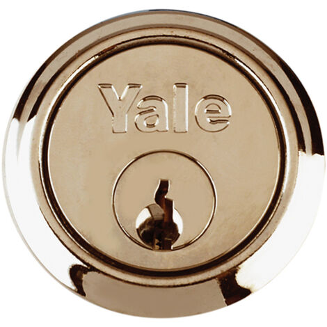 Yale Locks P1109 Replacement Rim Cylinder & 6 Keys Polished Brass Finish Visi