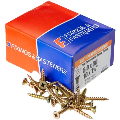 Forgefix Multi-Purpose Pozi Screw Csk St Zyp 5.0 x 30mm