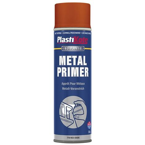 Plastikote Metal Primer Spray 400ml Red Oxide PKT10600 Fast-drying Non-sanding (1/3)