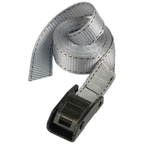 Master Lock 3112EURDAT Lashing Strap with Metal Buckle Grey 5m 150kg Single MLK3112E
