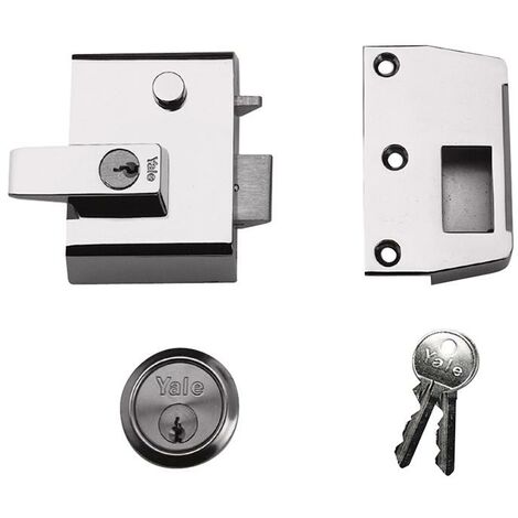 Yale Locks P2 Double Locking Nightlatch 40mm Backset DMG/PB Finish Visi YALP2DMGPB