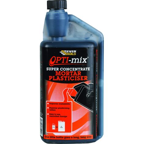 Everbuild OPTIMIX1 Opti-Mix Mortar Plasticiser 1 litre EVBOPTIMIX1