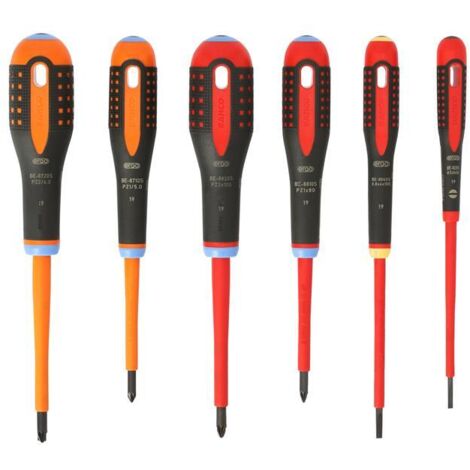 Bahco BE-9884S Mixed Insulated ERGO Screwdriver Set 6 Piece BAH9884S