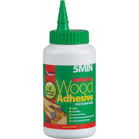Everbuild 5MINPU7 Lumberjack 5min Polyurethane Wood Adhesive Liquid 750g EVB5MINPU7 (1/3)