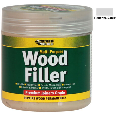 Everbuild Sika Multipurpose Premium Joiners Grade Wood Filler Light Stainable 250ml EVBMPWFLS250 (1/5)