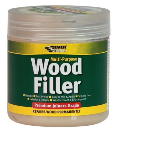 Everbuild Sika Multipurpose Premium Joiners Grade Wood Filler Medium Stainable 250ml EVBMPWFMS250
