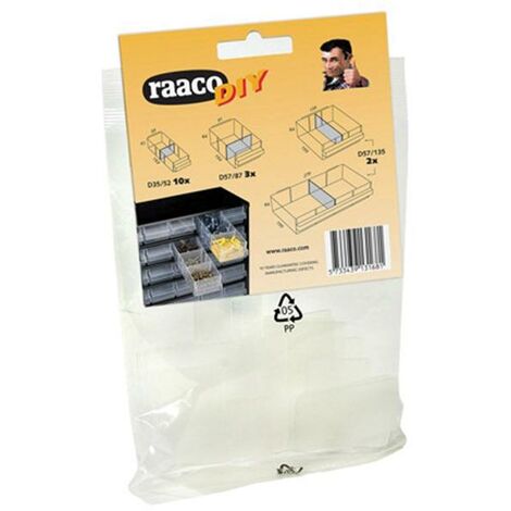 Raaco Mixed Pack of Cabinet Drawer Dividers for Multi-Drawer Units (15 pcs) (1/3)