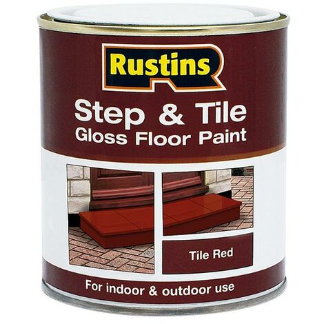 Rustins Quick Dry Step & Tile Paint Gloss Red 2.5L (1/3)