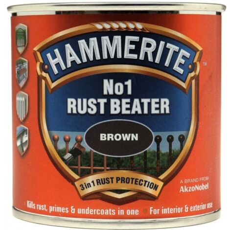 Hammerite 5092810 No.1 Rust Beater Paint Dark Brown 250ml HMMNO1DB250