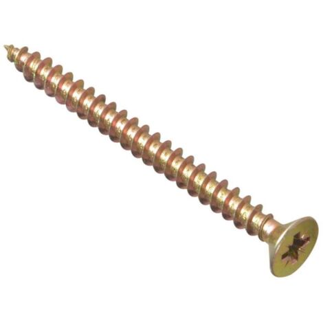 ForgeFix MPS560Y Multi-Purpose Pozi Compatible Screw CSK ST ZYP 5.0 x 60mm Box 100 FORMPS560Y