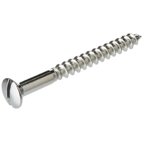 Forgefix 4.0 x 40mm Multi-Purpose Slotted Raised Head Screws Pack of 20 (1/3)