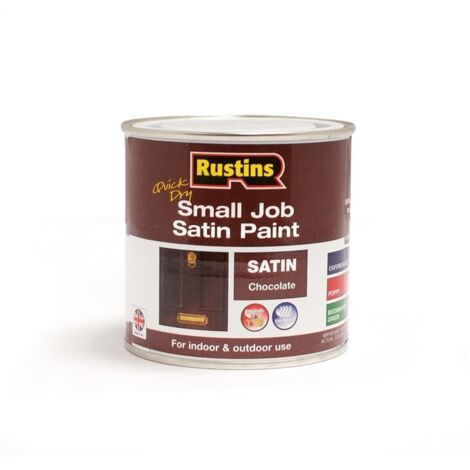 Rustins SPCHW250 Quick Dry Small Job Satin Paint Chocolate 250ml RUSSJPSCHOQD