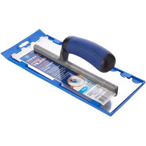 Vitrex Professional Stainless Steel Adhesive Trowel Round Notches 20mm VIT102906
