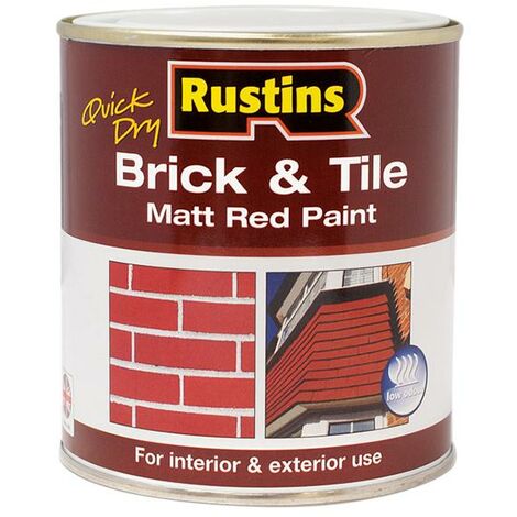 Rustins BRITW2500 Quick Dry Brick & Tile Paint Matt Red 2.5 litre RUSBTPMR25LQ