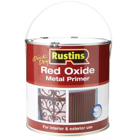 Rustins REDOW2500 Quick Dry Red Oxide Metal Primer 2.5 litre RUSROMP25LQ