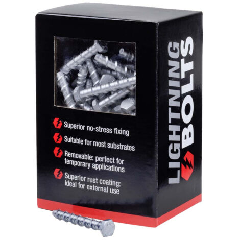 ForgeFix LGB12130 Lightning Bolt Hex Head M12 x 130mm Box 25 FORLGB12130