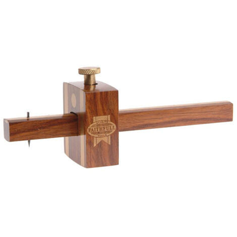 Faithfull Hardwood Marking Gauge with Brass Thumbscrew and Nylon Friction Pad, 121 x 66 x 294mm (RI57-CTMKG)