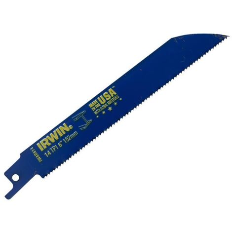 Irwin 10506424 Sabre Saw Blade 614R 150mm Metal Cutting Pack of 2 IRW10506424