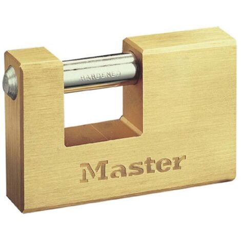 Master Lock MLK607 Rectangular 76mm Solid Brass Body Shutter Padlock