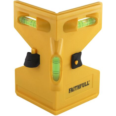 Faithfull FAIPOST Fence Post Level Pipe Level 3 Vials (1/4)